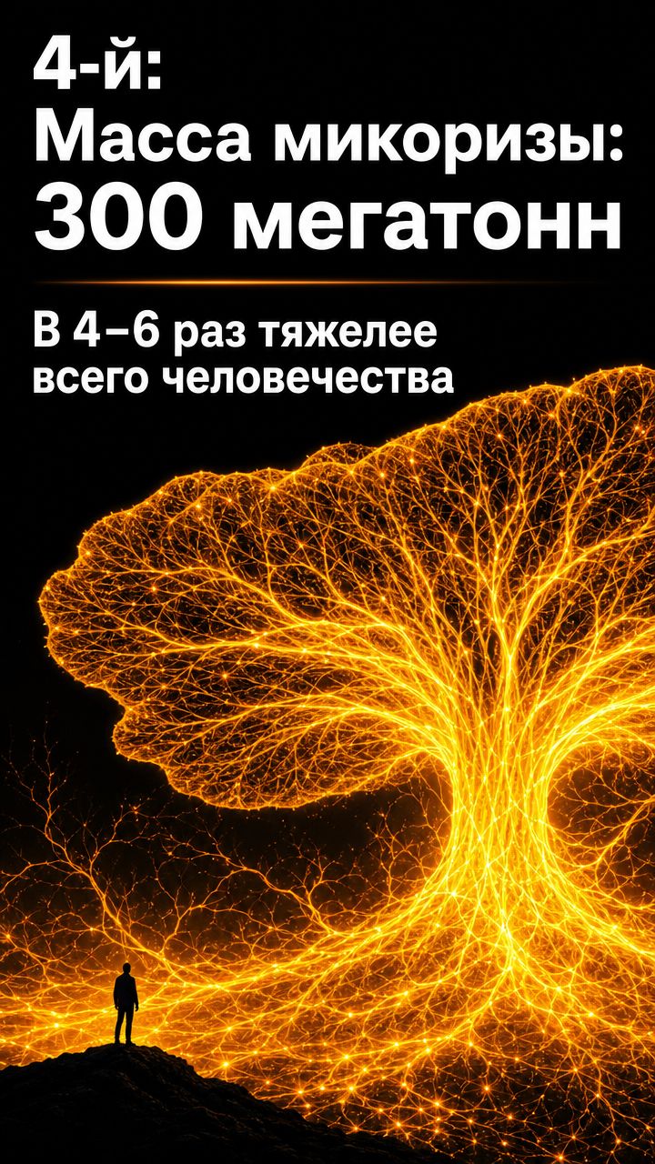 Светящееся дерево из нитей и человек рядом, масса 300 мегатонн
